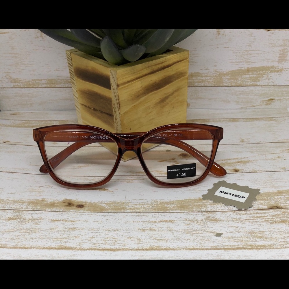 Marilyn Monroe Reading Glasses -Translucent brown